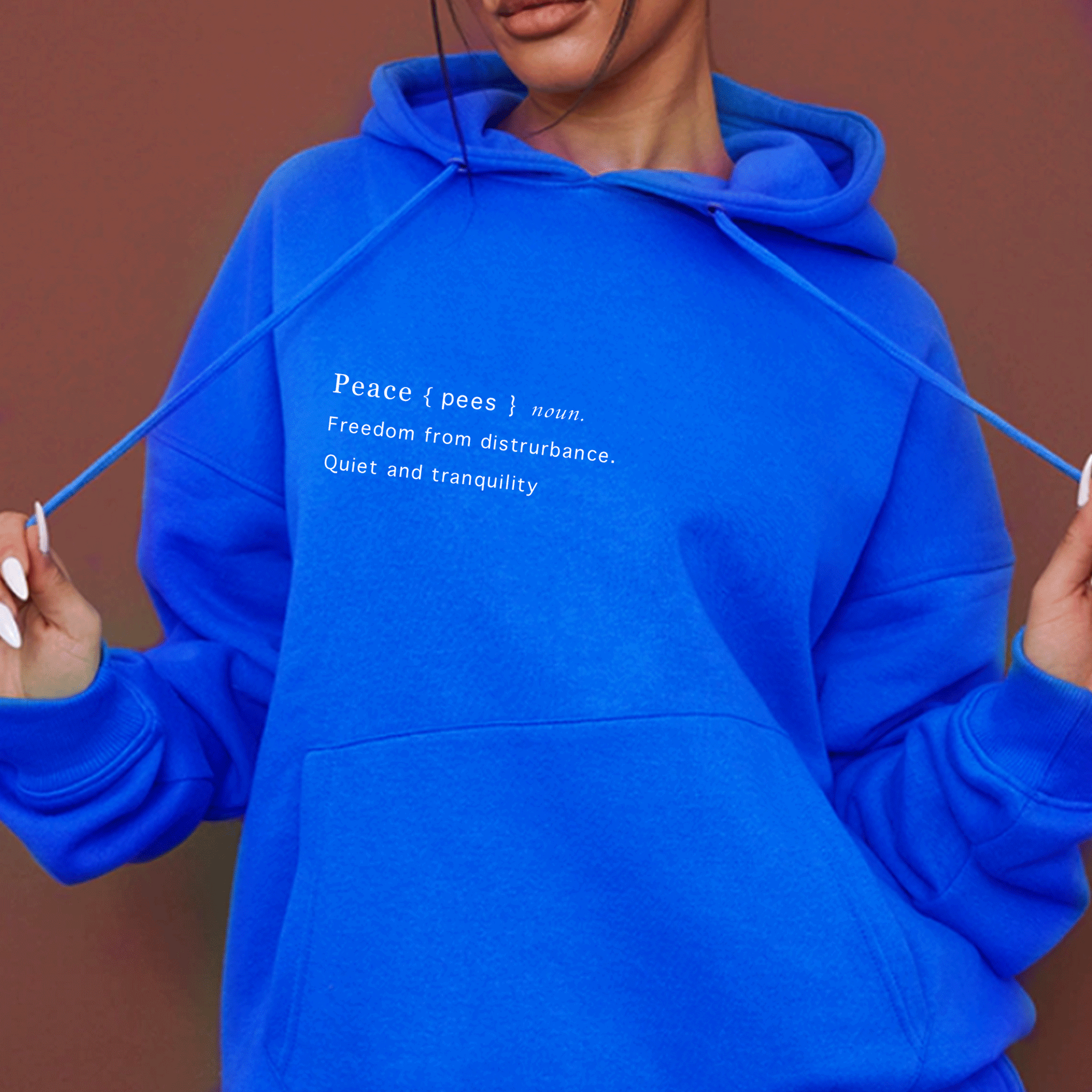 HOODIE PEACE BLEU ROI